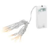 LINDER EXCLUSIV 10er LED Lichterkette mit 6/18h Timer warmweiß Innen 5mm LEDs