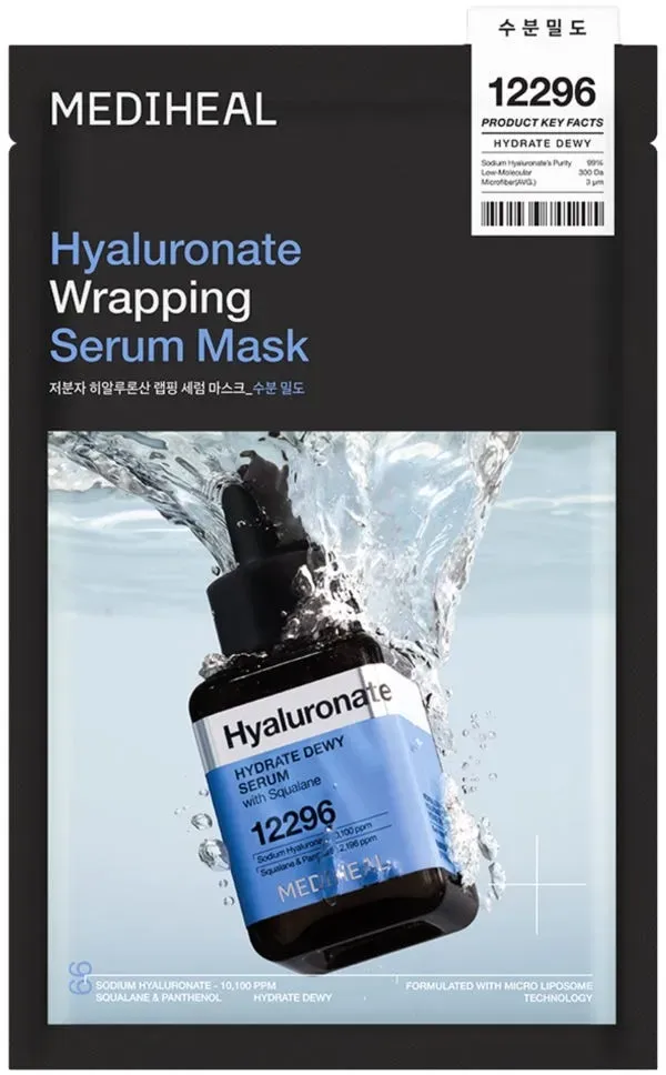 MEDIHEAL Hyaluronate Wrapping Serum Mask Hydrate Dewy 10 Stück
