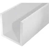 GAH Alberts U-Profil gleichschenkl.ungelocht L2000 x B12 x H10mm Kunststoff, weiß