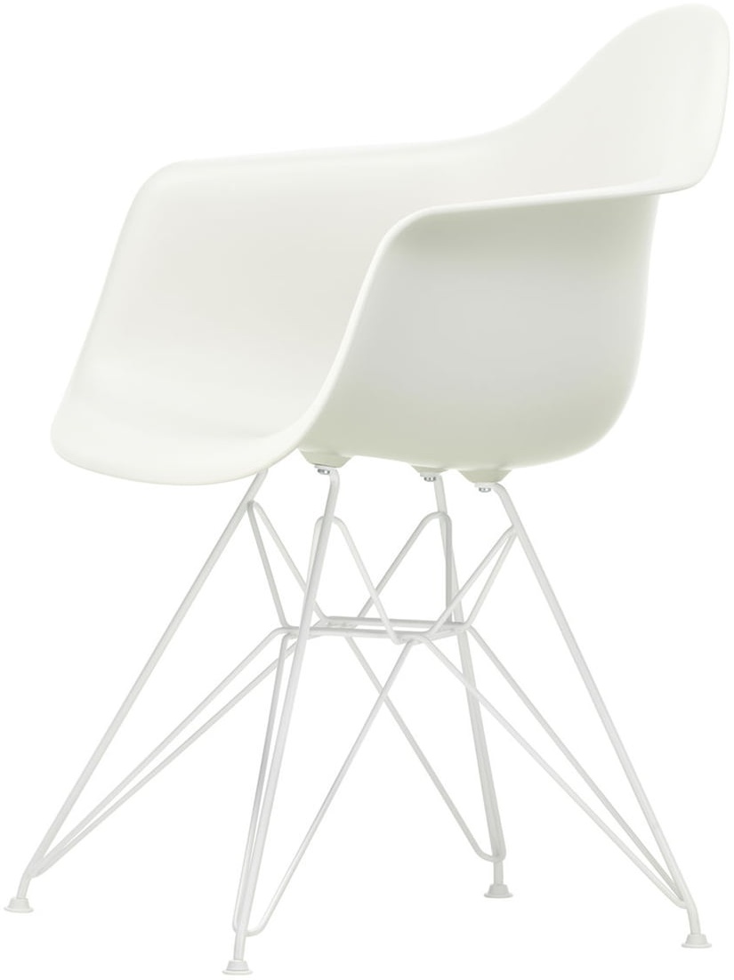 Vitra - Eames Plastic Armchair DAR, weiß / weiß (Filzgleiter weiß)