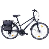 Performance Trekkingrad, 24 Gang Shimano ACERA RDM360 Schaltwerk, Kettenschaltung, für Damen, Kettenschaltung schwarz 45 cm