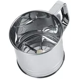 Edelstahl Mehlsieb Tasse Hand Squeeze Mehlsiebe Kleine Zucker Pulver Mehl Feinmaschiges Sieb für Kuchen Cookie Dessert Home Küche Rezept Backen und Braten Werkzeug MEHRWEG VERPAKUNG