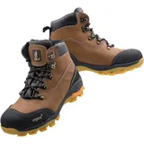 Arbeitsstiefel Sicherheitsschuhe Schutzschuhe Stahlkappe S1 Braun Leder (121S1) Gr. 42 - Braun - 42