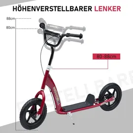 Homcom Kinderroller 12 Zoll Rot