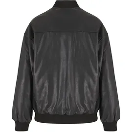 URBAN CLASSICS Synthetic Leather Bomberjacke Black L