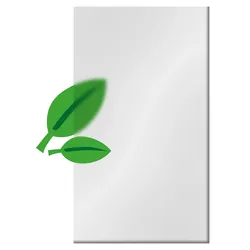 BM Systemglas Typ 219 Glas Siebdruck vollflächig satiniert, 103 x 180