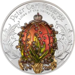 2oz Silbermünze "Peter Carl Fabergé - Maiglöckchen-Ei"