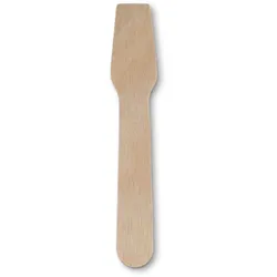 BIOZOYG 100 Stück Einweg Eislöffel 9,6 cm kleine Holzlöffel, Einweglöffel, kleine Eisspatel, umweltfreundlich, biologisch abbaubar, nachhaltig