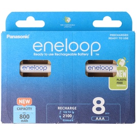 Panasonic eneloop (Gen 5) Micro AAA NiMH 800mAh, 8er-Pack (BK-4MCDE/8BE)