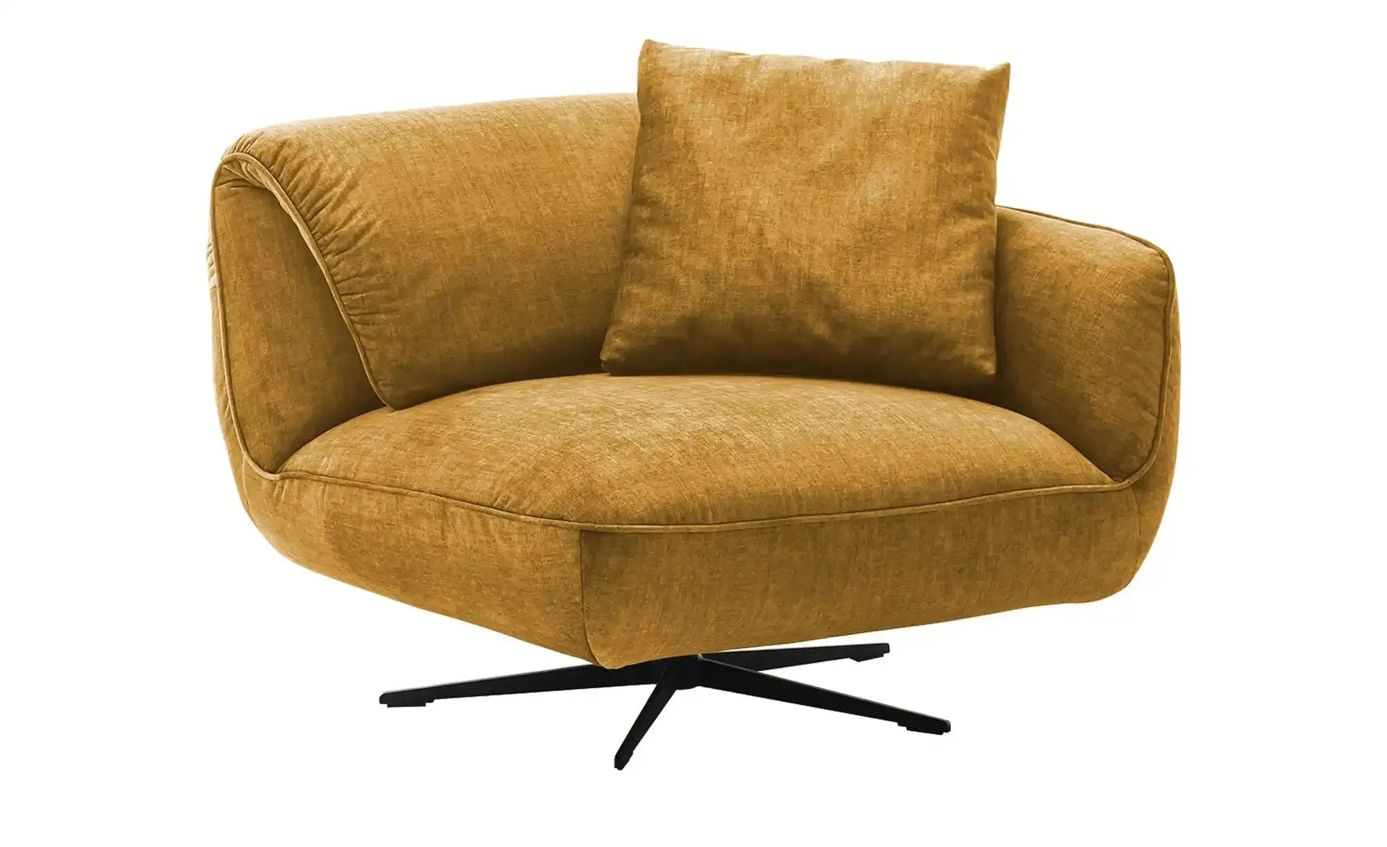 pop Drehsessel aus Flachgewebe Ventus , gelb , Maße (cm): B: 101 H: 111 T: 98.0