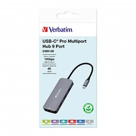 Verbatim USB-C Pro Multiport Hub CMH-09, USB-C 3.1 [Stecker] (32152)