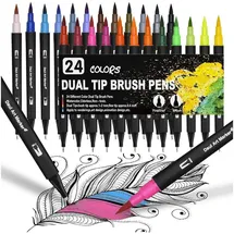 DealKits Dual Brush Pen Set 24 St. Aquarellstifte