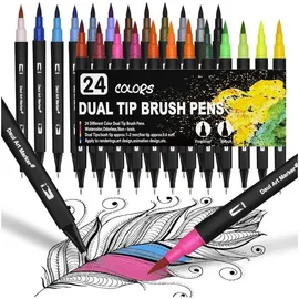 DealKits Dual Brush Pen Set 24 St. Aquarellstifte