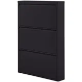 Schuhschrank Sabine aus Metall, Schwarz