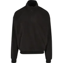 URBAN CLASSICS Basic Polar Fleece Troyer Schwarz 3XL