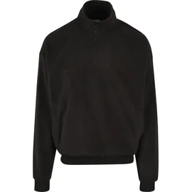 URBAN CLASSICS Basic Polar Fleece Troyer Schwarz 3XL