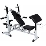 vidaXL Multifunktions-Trainingsbank weiß/schwarz