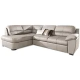 Cotta Ecksofa "Dani L-Form", grau, B:240cm H:87cm T:89cm, Luxus-Microfaser aus 100% Polyester;Luxus-Kunstleder;NaturLEDER (echtes Rindsleder), Sofas, Ecksofa, wahlweise mit Bettfunktion & Bettkasten