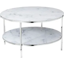 SalesFever Couchtisch Tischplatten in Marmoroptik weiß
