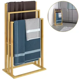 CASARIA CASARIA® 2er Set Handtuchhalter Bambus Handtuchständer Freistehend