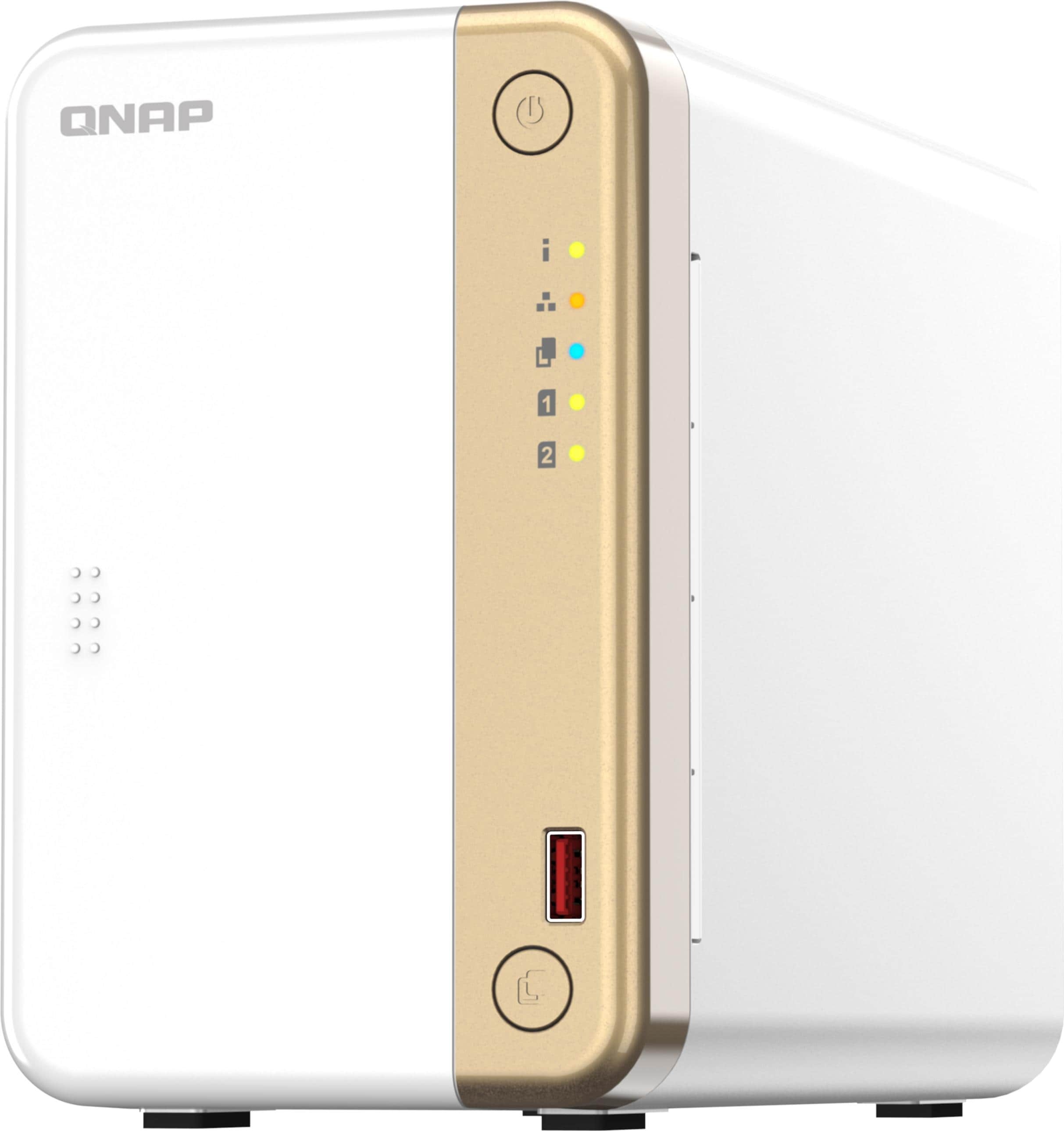 QNAP TS-262-4G (0 TB), NAS, Gold, Weiss