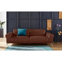 W.SCHILLIG 2,5-Sitzer montanaa, mit Metallfüßen in Silber matt, Breite 232 cm braun