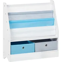 Beliani Kinderbücherregal TUMBY 74 cm Spanplatte matt weiß