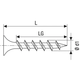 SPAX GIX-B Trompetenkopf 3,9 x 30 mm PH 2 Grobgewinde PHOSPHATIERT