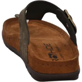 ROHDE Damen Zehentrenner Pantolette Leder Rodigo-D 5860, Größe:38 EU, Farbe:Grün