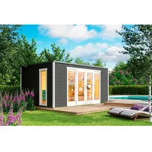 Lasita Maja Palermo 2 4,44 x 3 m grau/schwarz Doppeltür