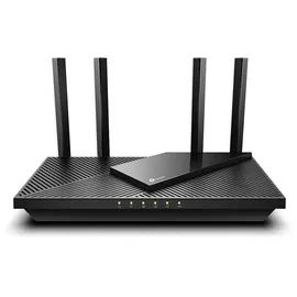 TP-Link Archer AX55 Wi-Fi 6 WLAN Router, 2402 Mbit/s 5 GHz, 574 Mbit/s 2,4 GHz, 4 × Gigabit LAN-Ports, 1 × USB 3.0 Port, unterstützt keine DSL-Funktion, Schwarz