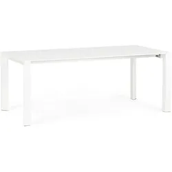 Ausziehbarer Tisch, 190–270 cm, multifunktional, Mattweiß, Holz | Kadima Design
