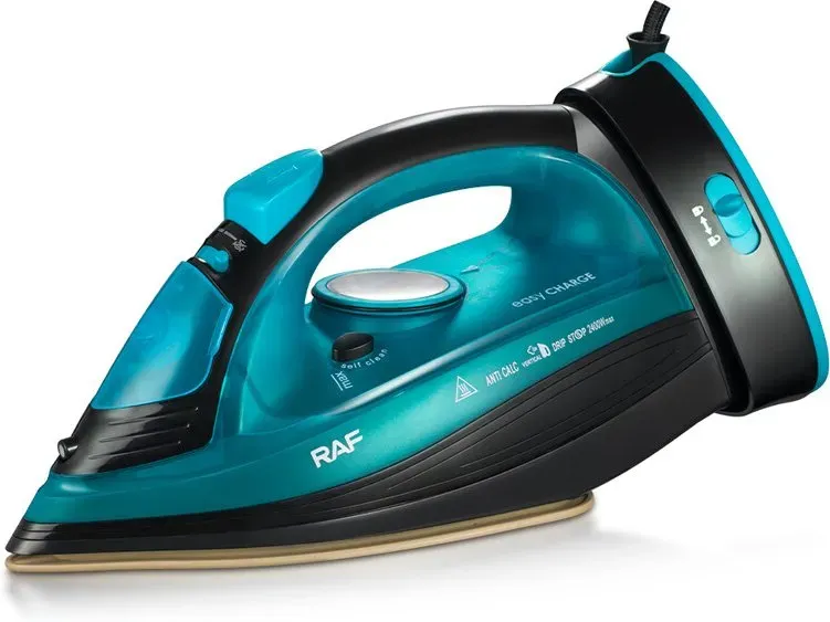 RAF Kabelloser Dampfbügeleisen R.1210B Blau | 2000 W, hoher Leistung, 320 ml Füllmenge, 15-25 g/min Dampfleistung, Keramiksohle, Selbstreinigung, tragbar für Reise & Zuhause