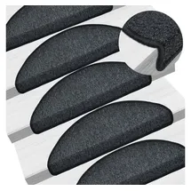 vidaXL 15 Stk. Treppenmatten Anthrazit 65 x 24 x 4 cm
