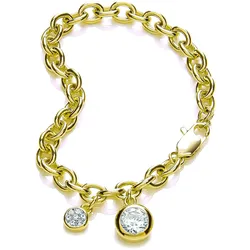 Buckley London Armschmuck vergoldet mit Anhängern mit Kristallen