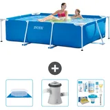 Rechteckiger Frame Pool - 220x150x60 Cm - 4-teilig  S21248