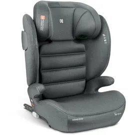 KIKKABOO i-Track i-Size, Kindersitz 15-36 kg ISOFIX – Gruppe 2-3 Autositz ab 3 Jahre bis 12 Jahre, SPS, 12-fach verstellbare Kopfstütze, 100-150 cm, Grau