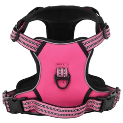 Hundegeschirr mit Leine & Halsband Verstellbar Rosa S