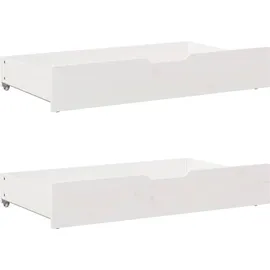 vidaXL Massivholzbett 180 x 200 cm Weiß