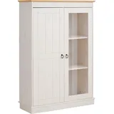 Home Affaire Highboard »Indra«, Vitrine, Breite 85 cm, aus massiver Kiefer gelb