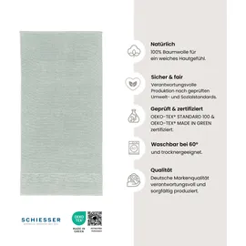 SCHIESSER Turin Saunatuch 75 x 200 cm hellpetrol