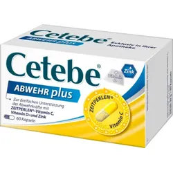 CETEBE ABWEHR plus Vitamin C+Vitamin D3+Zink Kaps. 60 St