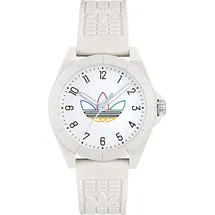 Adidas Unisex Uhr PROJECT FOUR Kunststoff weiß AOST24570