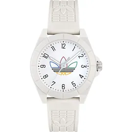 Adidas Unisex Uhr PROJECT FOUR Kunststoff weiß AOST24570