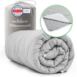 welldora OPTICLIMA Allergiker Bettdecke 155x220 | Fachärztlich getestet & Oeko-Tex | Zweiteilige Sommerdecke & Winterdecke | 4 Jahreszeiten Bettdecken mit Druckknöpfen | Premium Duvet 155x220cm