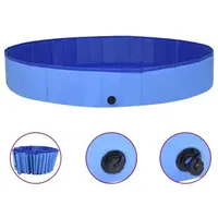 vidaXL Hunde-Pool Faltbar 300x40 cm Blau