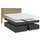 Dynamic24 Boxspringbett 180x200 Rattan Schlafzimmer Bett Doppelbett Ehebett Topper