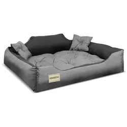 Hundebett aus MIKROFASER strapazierfähig bequem Kingdog, S M L XL S schlachtschiff grau