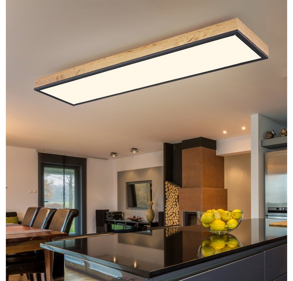 etc-shop LED Deckenleuchte, LED-Leuchtmittel fest verbaut, Warmweiß, Deckenleuchte Designleuchte Deckenlampe Wohnzimmerleuchte Küche grau