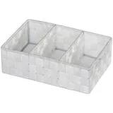Wenko Organizer Adria Aufbewahrungskorb mit 3 Fächern 32 x 21 x 10 cm weiß